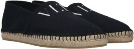 Valentino Garavani Zwarte Canvas Espadrilles met Vltn Print