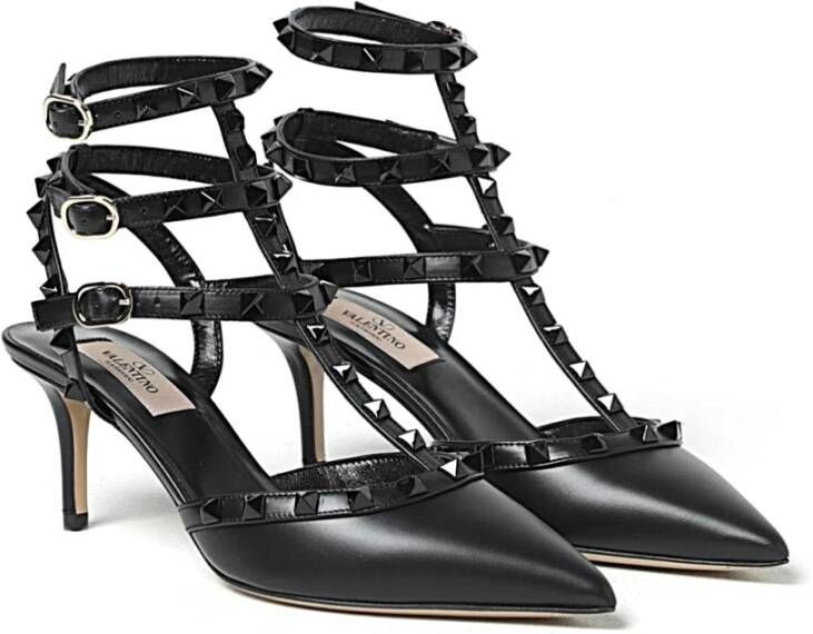 Valentino Garavani Zwarte Enkelband Sandalen