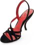 Valentino Garavani Zwarte Fluweel Strappy Hakken Sandalen - Thumbnail 2