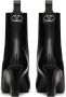 Valentino Garavani Leren Laarzen met Gedrapeerd Detail Black Dames - Thumbnail 7