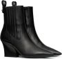 Valentino Garavani Leren Laarzen met Gedrapeerd Detail Black Dames - Thumbnail 8