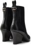 Valentino Garavani Leren Laarzen met Gedrapeerd Detail Black Dames - Thumbnail 9