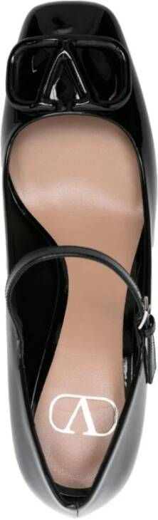 Valentino Garavani Zwarte hak sandalen Black Dames