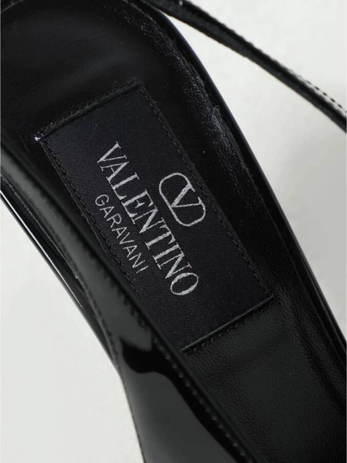 Valentino Garavani Zwarte Slingback Pump van Lakleer