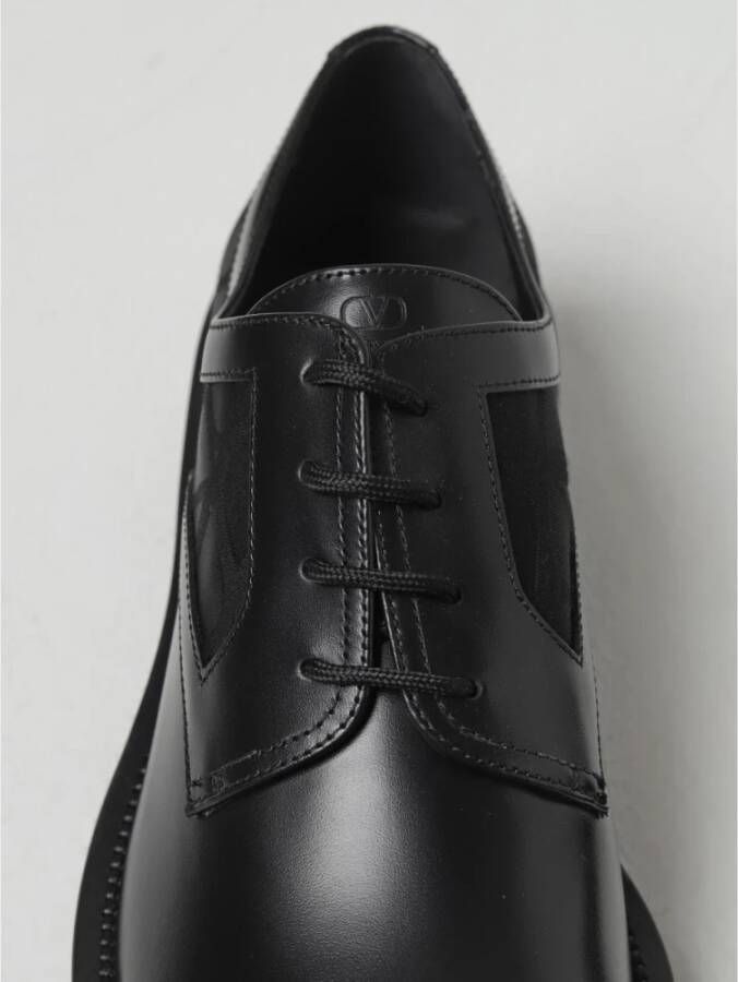 Valentino Garavani Zwarte leren brogue veterschoenen