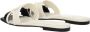 Valentino Garavani Zwarte Leren Open Teen Slippers - Thumbnail 2