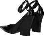 Valentino Garavani Zwarte leren platformpumps met draaislot - Thumbnail 3