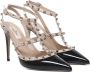 Valentino Garavani Zwarte Leren Rockstud Hakken Black Dames - Thumbnail 2