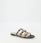 Valentino Garavani Zwarte leren Rockstud sandalen Black Dames - Thumbnail 6