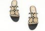 Valentino Garavani Zwarte leren Rockstud sandalen Black Dames - Thumbnail 10