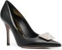 Valentino Garavani Zwarte leren Romeinse studhakken Black Dames - Thumbnail 2