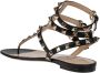 Valentino Garavani Rockstud Flat Flip-flop Sandals Zwart Dames - Thumbnail 3