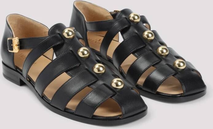 Valentino Garavani Zwarte Leren Sandalen voor Mannen