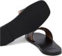 Valentino Garavani Zwarte leren slide sandalen - Thumbnail 2