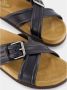 Valentino Garavani Zwarte leren slippers - Thumbnail 2