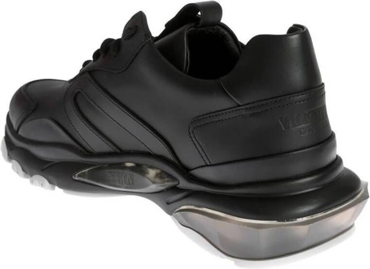 Valentino Garavani Zwarte Leren Sneakers Black Heren
