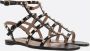 Valentino Garavani Zwarte Leren Studs Sandalen Black Dames - Thumbnail 2