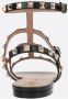 Valentino Garavani Zwarte Leren Studs Sandalen Black Dames - Thumbnail 3