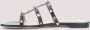 Valentino Garavani Zwarte leren Rockstud sandalen Black Dames - Thumbnail 12