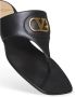 Valentino Garavani Zwarte leren VLogo sandalen Lente-Zomer 2025 Black Dames - Thumbnail 4