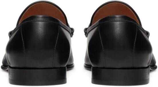 Valentino Garavani Zwarte Leren VLogo Signature Instap Schoenen Black Heren