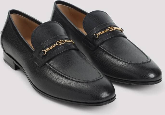 Valentino Garavani Zwarte Loafer Schoenen Elegante Stijl