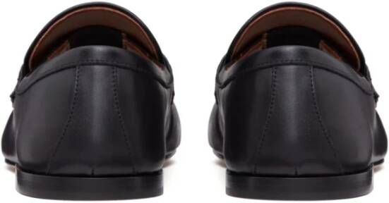 Valentino Garavani Zwarte Loafer Signature VLogo Nappa Leer Black Heren