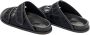 Valentino Garavani Zwarte Platte Sandalen Iconographe Aw24 - Thumbnail 2