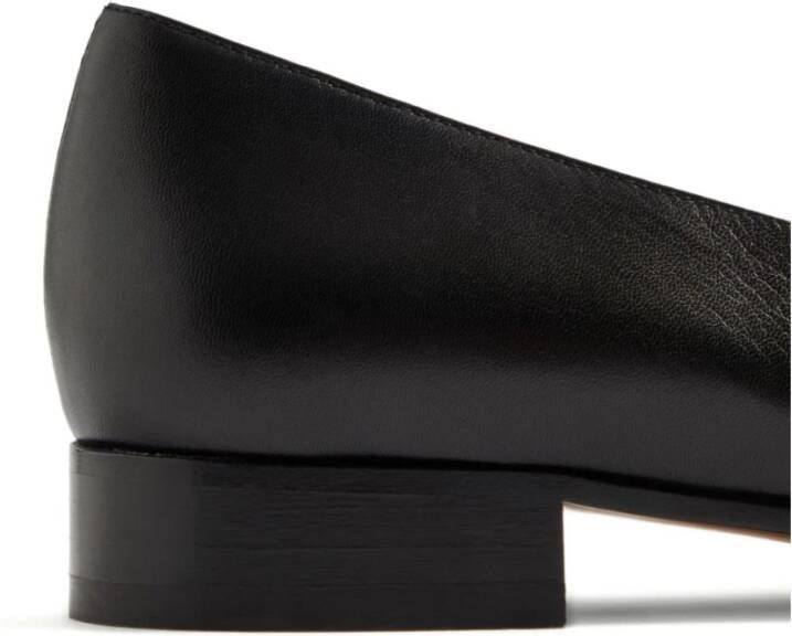 Valentino Garavani Zwarte platte schoenen met vierkante neus