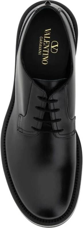 Valentino Garavani Zwarte Rockstud Derby Schoenen