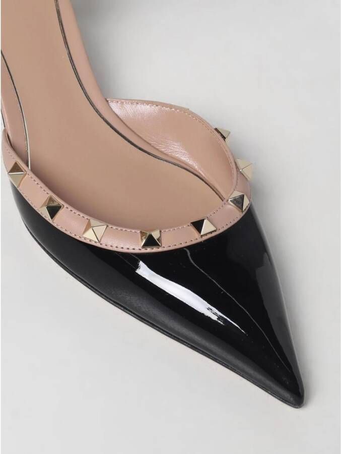 Valentino Garavani Zwarte Rockstud Ankle Wrap Pumps