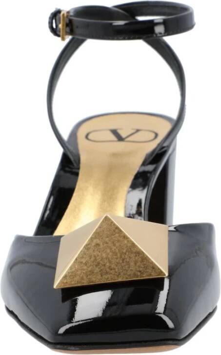 Valentino Garavani Zwarte Rockstud Enkelband Pumps