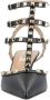 Valentino Garavani Zwarte Rockstud T-Strap Pumps Hakken - Thumbnail 2