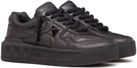 Valentino Garavani Zwarte Romeinse Stud Sneakers Black Heren