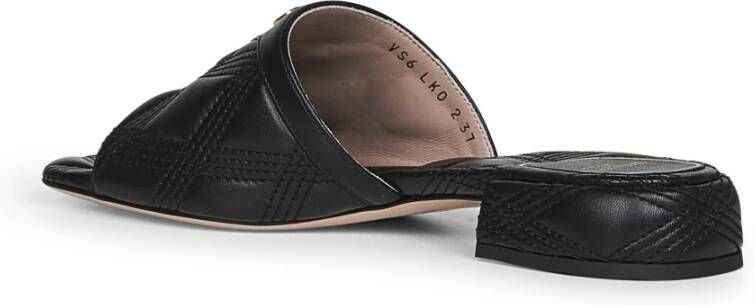 Valentino Garavani Zwarte Slip-On Sandalen met VLogo