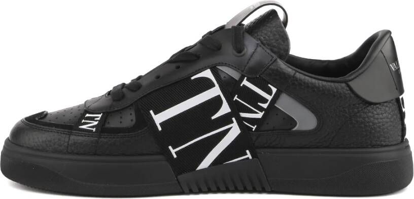 Valentino Garavani Zwarte Vltn Logo Sneakers Zwart Heren