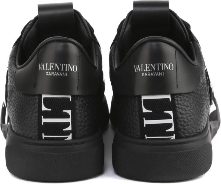 Valentino Garavani Zwarte Sneakers met Logo Details Black Heren