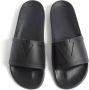Valentino Garavani Zwarte VLogo Signature Platte Sandalen - Thumbnail 2