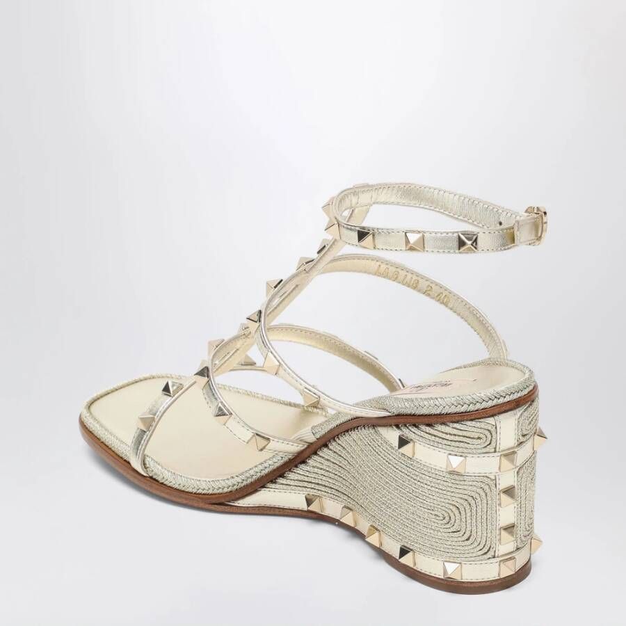 Valentino Grijze Platte Espadrilles Rockstud Schoenen