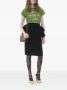 Valentino Groene Crew Neck Slogan Print T-shirts - Thumbnail 2