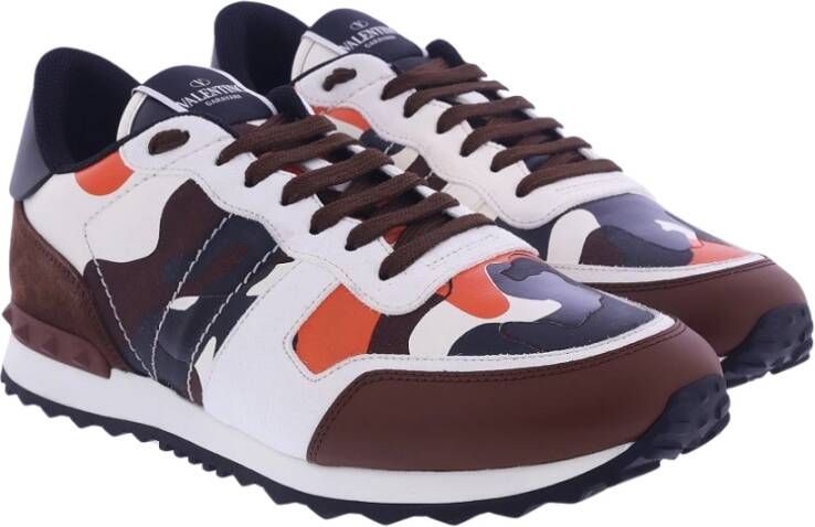 Valentino Heren RockRunner Sneaker Bruin Wit