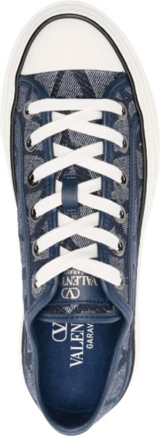 Valentino Iconographe Denim Sneakers Blue Dames