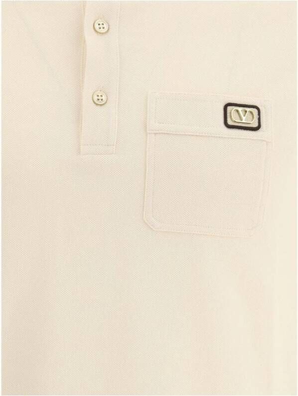 Valentino Polo Shirt met Ribboord Kraag en Zak