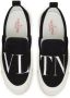 Valentino Logo Slip on Sneakers Zwart Wit Black Heren - Thumbnail 6