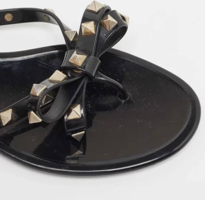 Valentino Vintage Pre-owned Fabric flats Black Dames