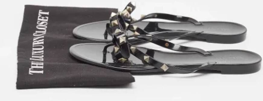 Valentino Vintage Pre-owned Fabric flats Black Dames