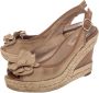 Valentino Vintage Pre-owned Fabric sandals Beige Dames - Thumbnail 3
