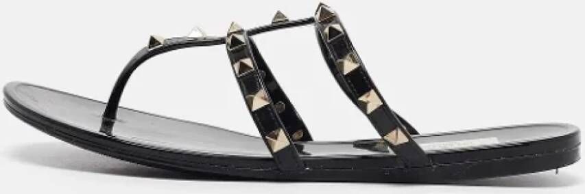 Valentino Vintage Pre-owned Fabric sandals Black Dames