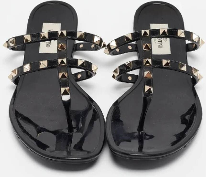 Valentino Vintage Pre-owned Fabric sandals Black Dames