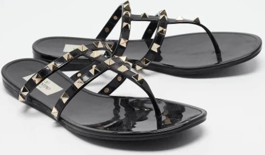 Valentino Vintage Pre-owned Fabric sandals Black Dames